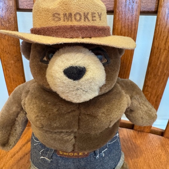 🌈 6/$60 8.5" Smokey The Bear Plush Doll Ibtt Bon Ton Wild Fire Fighter Vintage - Picture 3 of 6
